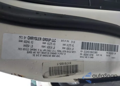 2010 Chrysler 300 Touring/Signature Series/Executive Series from USA, damaged, VIN 2C3CA5CV9AH319803